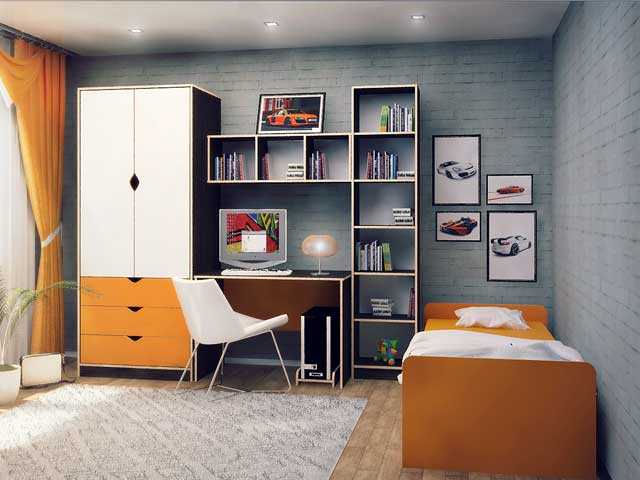 Детская комната для школьника KidsBunkBed D-47 апелсин белый венге 2000х900х500 мм
Детская комната для школьника KidsBunkBed D-47 апелсин белый венге 2000х900х500 мм