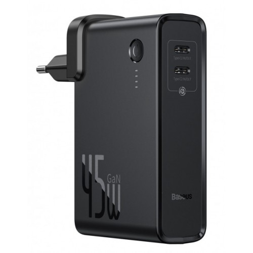 Сетевое зарядное устройство Baseus Power Station(GaN)2 in1 Q.C. Power bank + Charger C+C 10000mAh 45W Black
Сетевое зарядное устройство Baseus Power Station(GaN)2 in1 Q.C. Power bank + Charger C+C 10000mAh 45W Black