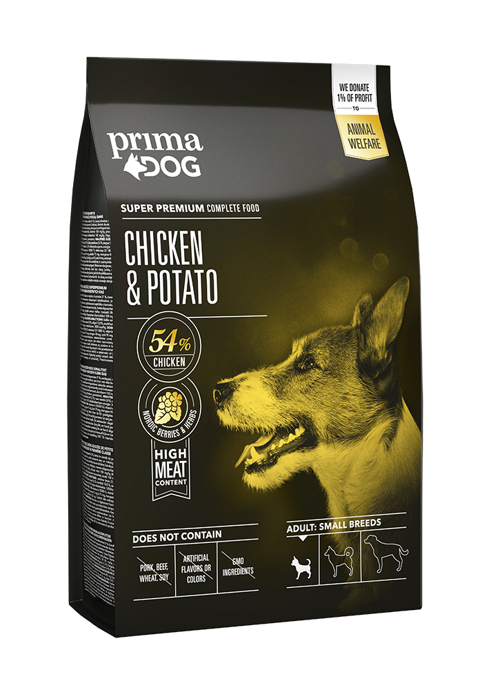 Сухой корм для взрослых собак малых пород с курицей и картофелем Prima Pet Premium 4 кг
Сухой корм для взрослых собак малых пород с курицей и картофелем Prima Pet Premium 4 кг