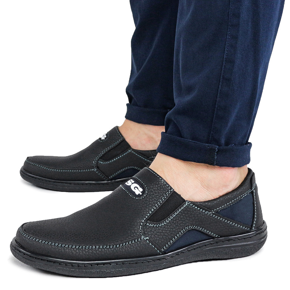 Мужские туфли Sigol на резинке черные из кожзама весна-осень 43 р. - 28 см 
Мужские туфли Sigol на резинке черные из кожзама весна-осень 43 р. - 28 см