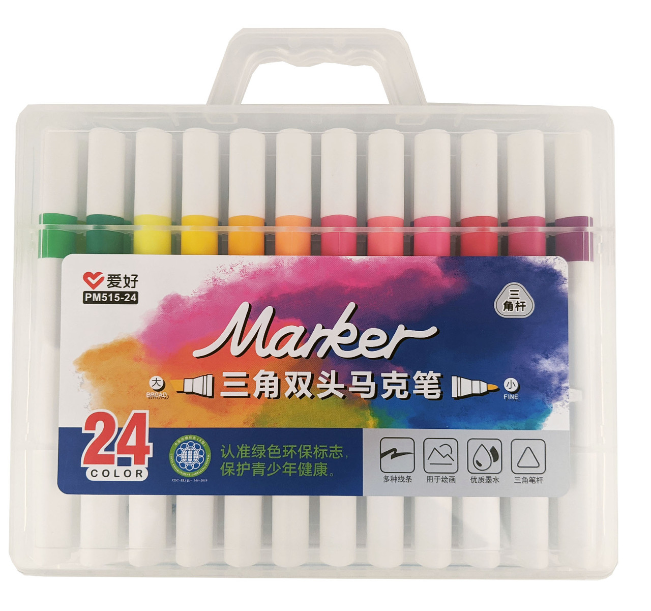 Набор скетч-маркеров Aihao sketchmarker 24 шт для рисования двусторонних (PM515-24)
Набор скетч-маркеров Aihao sketchmarker 24 шт для рисования двусторонних (PM515-24)