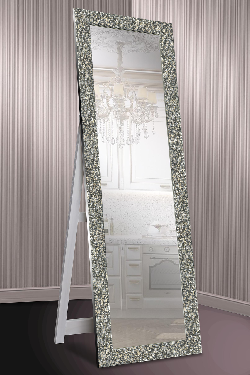 Напольное зеркало в раме в полный рост на деревянной подставке Decorfrom Textured silver cubes 60х174 серебристое
Напольное зеркало в раме в полный рост на деревянной подставке Decorfrom Textured silver cubes 60х174 серебристое