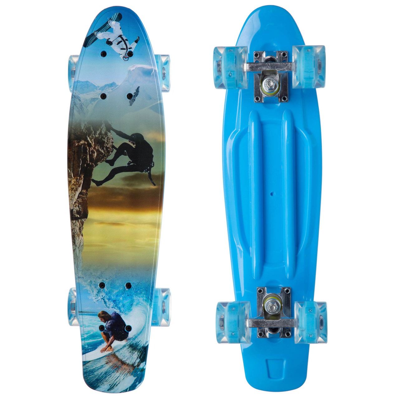 Скейт Пенни Борд Penny My Go Board Cruiser круизер Profi 881 голубой со светящимися колесами
Скейт Пенни Борд Penny My Go Board Cruiser круизер Profi 881 голубой со светящимися колесами