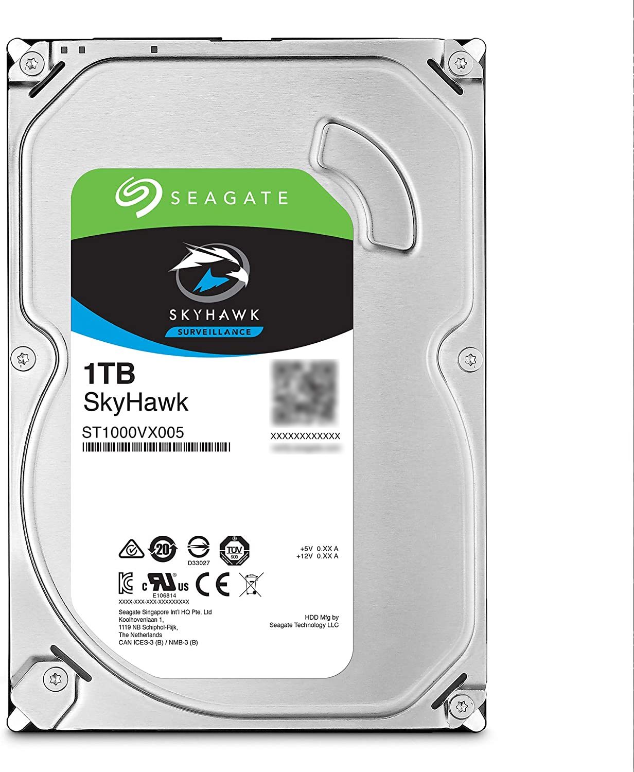 Дисковий накопичувач внутрішній Seagate SkyHawk Surveillance 1TB 3,5" SATAIII 5400 об/мин Сріблястий (ST1000VX005)
Дисковий накопичувач внутрішній Seagate SkyHawk Surveillance 1TB 3,5" SATAIII 5400 об/мин Сріблястий (ST1000VX005)