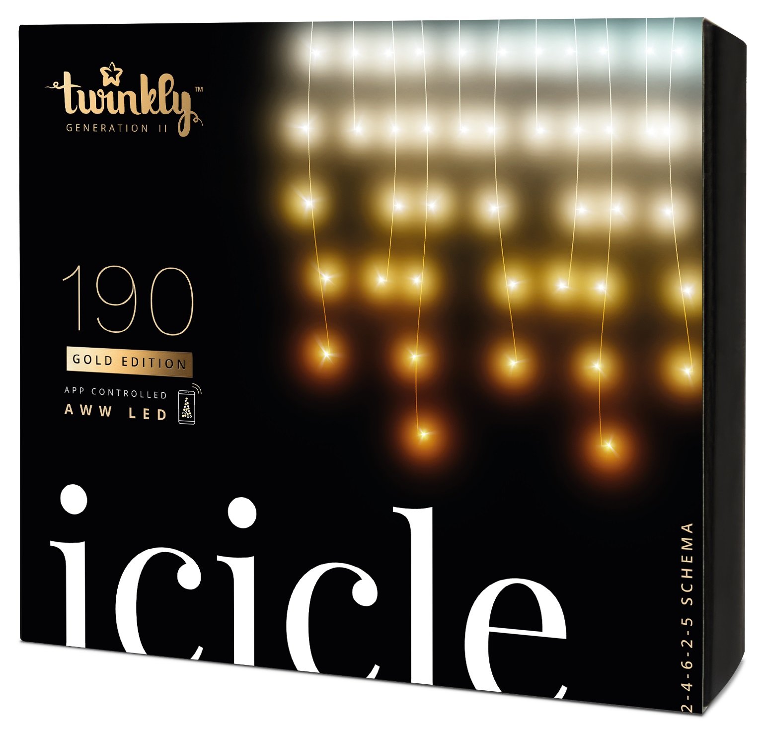 Twinkly Smart LED Гирлянда Twinkly Icicle AWW 190, BT+Wi-Fi, Gen II, IP44, кабель прозрачный
Twinkly Smart LED Гирлянда Twinkly Icicle AWW 190, BT+Wi-Fi, Gen II, IP44, кабель прозрачный