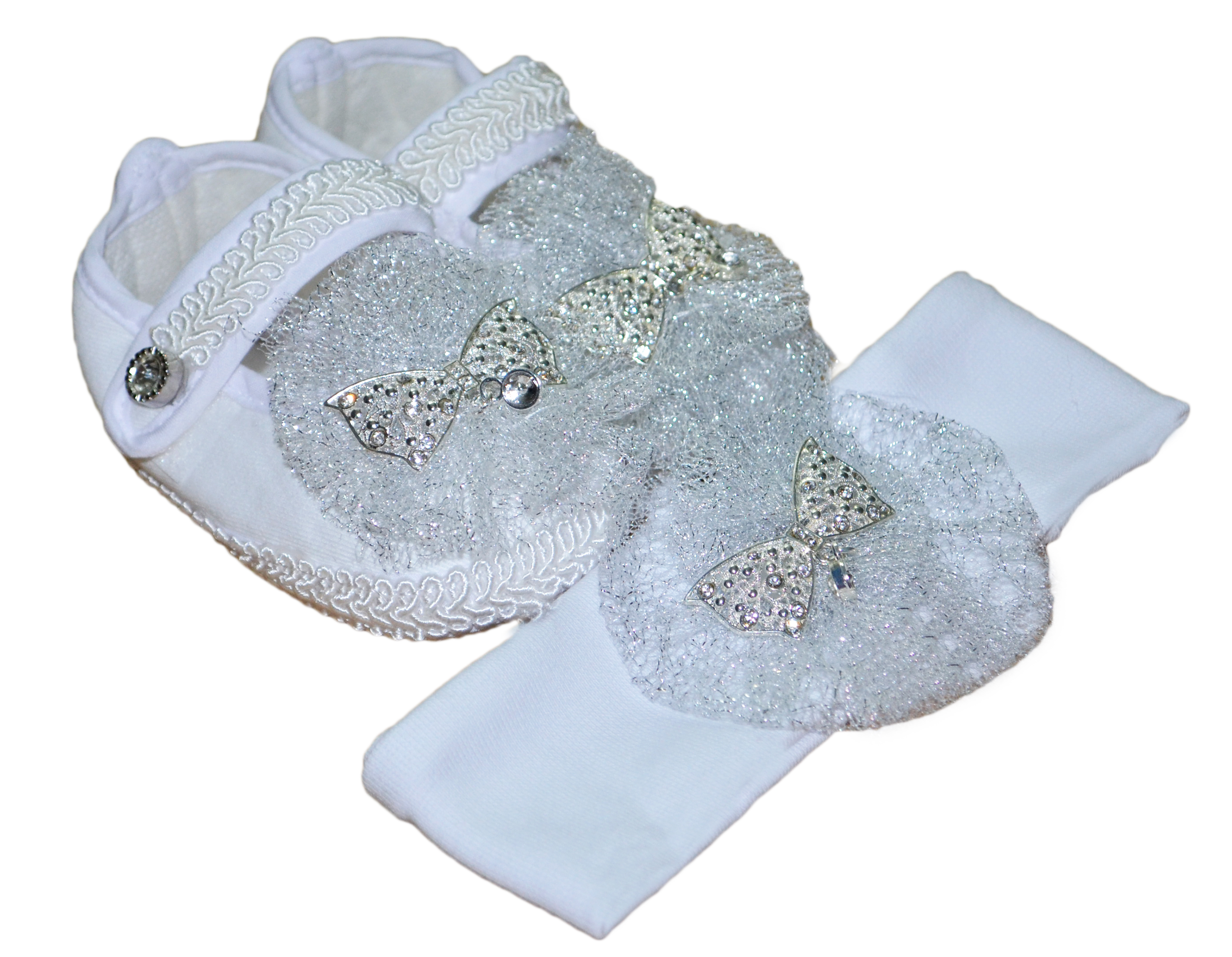 Нарядные пинетки с повязкой для волос ExclusiveBaby 10 (11,5 см) Белый (2979360080541)
Нарядные пинетки с повязкой для волос ExclusiveBaby 10 (11,5 см) Белый (2979360080541)