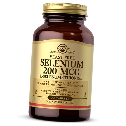 Селен, Бездрожжевой L-Селенометионин, Yeast-Free Selenium 200, Solgar 250таб (36313130)
Селен, Бездрожжевой L-Селенометионин, Yeast-Free Selenium 200, Solgar 250таб (36313130)