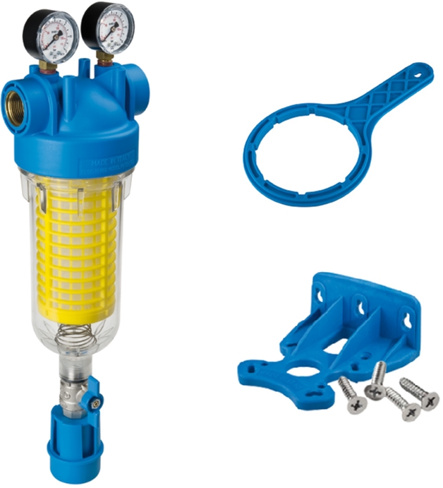 Фильтр ATLAS FILTRI самоочищающийся HYDRA M (манометры) 3/4" (латунь) + картридж RLH 90 mcr KIT
Фильтр ATLAS FILTRI самоочищающийся HYDRA M (манометры) 3/4" (латунь) + картридж RLH 90 mcr KIT