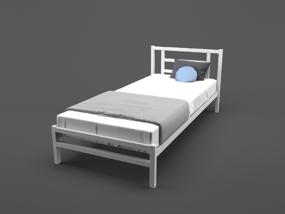 Кровать MELBI БЕРТА 90 см x 190 см Белый