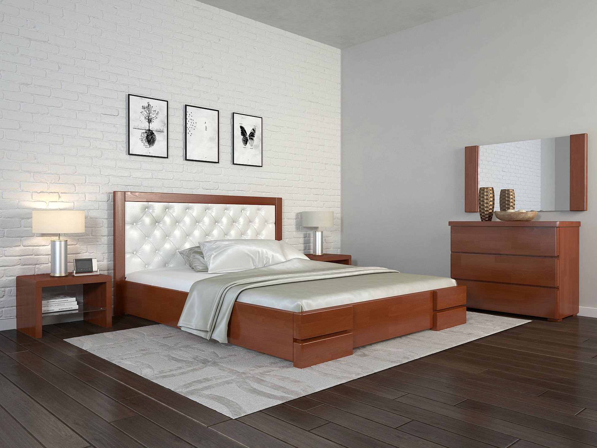 Кровать Arbordrev Регина Люкс ромбы без ПМ (160*200) сосна Яблоня + Boston 26
Кровать Arbordrev Регина Люкс ромбы без ПМ (160*200) сосна Яблоня + Boston 26