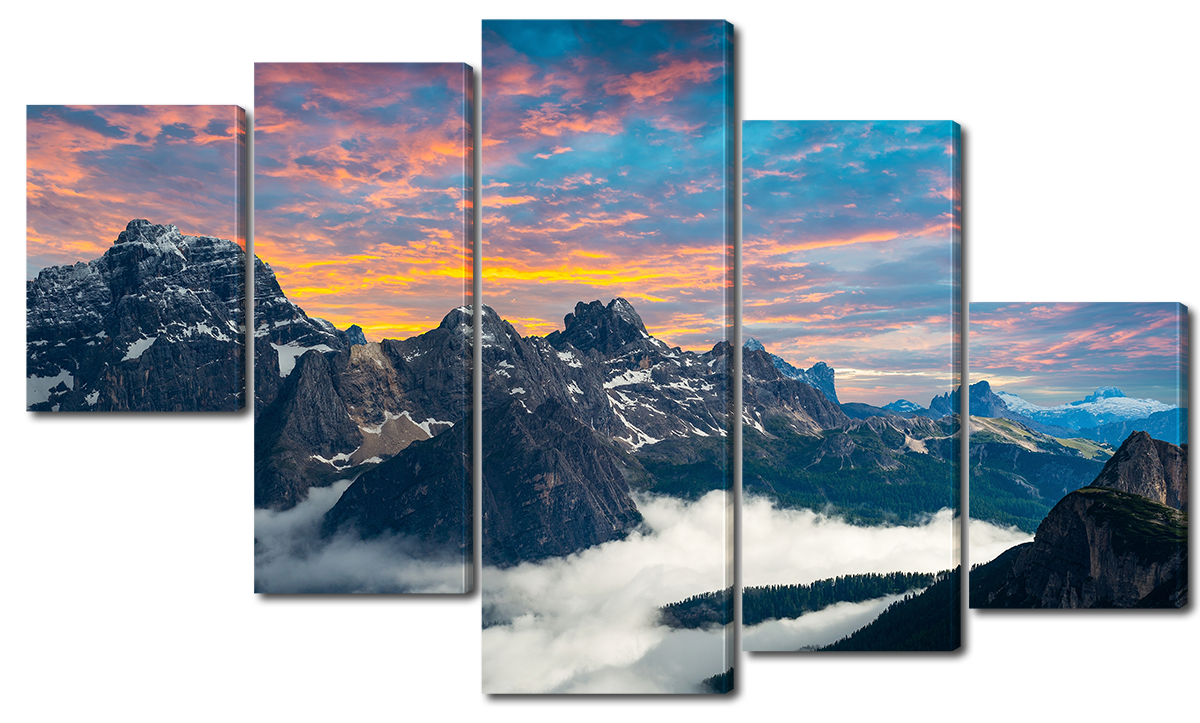 Модульная картина Interno Холст Горный массив в Италии 158х90см 
Модульная картина Interno Холст Горный массив в Италии 158х90см