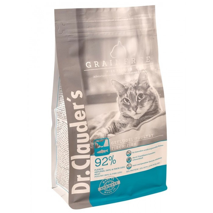 Dr.Clauder's High Premium Adult cat Grainfree (10кг) корм для котов с чувствительным пищеварением
Dr.Clauder's High Premium Adult cat Grainfree (10кг) корм для котов с чувствительным пищеварением