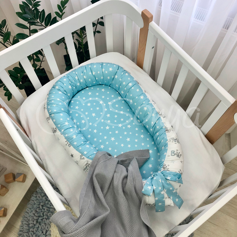 Кокон для новорожденных (позиционер гнездышко) Baby Design Baby серо-голубой 90х65 см
Кокон для новорожденных (позиционер гнездышко) Baby Design Baby серо-голубой 90х65 см