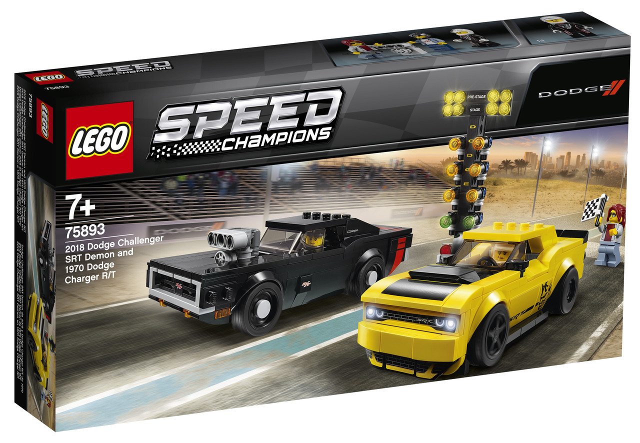 Конструктор LEGO Speed Champions Автомобили 2018 Dodge Challenger SRT Demon и 1970 Dodge Charger R/T 478 деталей (75893)
Конструктор LEGO Speed Champions Автомобили 2018 Dodge Challenger SRT Demon и 1970 Dodge Charger R/T 478 деталей (75893)