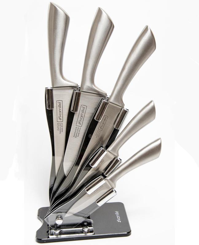 Набор ножей Kamille Steel 5 кухонных ножей на акриловой подставке Kamille KM-5131
Набор ножей Kamille Steel 5 кухонных ножей на акриловой подставке Kamille KM-5131