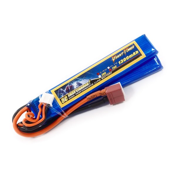 Аккумулятор для страйкбола Giant Power Li-Pol 7.4V 2S 1300mAh 25C 2 лепестка 7.5х20х103мм T-Plug
Аккумулятор для страйкбола Giant Power Li-Pol 7.4V 2S 1300mAh 25C 2 лепестка 7.5х20х103мм T-Plug