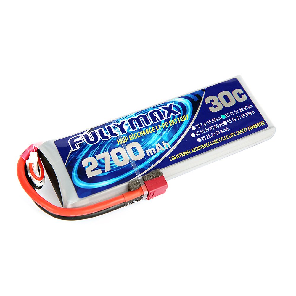 Аккумулятор Fullymax LiPO 11,1В 2700мАч 3S 30C 136х45х16мм 212г T-Plug (FB2700HP-3S)
Аккумулятор Fullymax LiPO 11,1В 2700мАч 3S 30C 136х45х16мм 212г T-Plug (FB2700HP-3S)