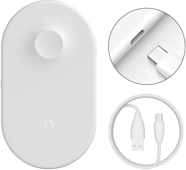 Зарядное устройство беспроводное Baseus Smart 2in1 (Type-C Version) (WX2IN1P20-02) White (Phone + Watch)
Зарядное устройство беспроводное Baseus Smart 2in1 (Type-C Version) (WX2IN1P20-02) White (Phone + Watch)