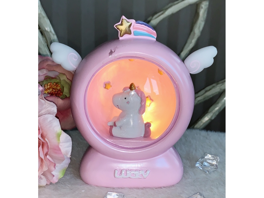 Нічник для дітей LED-світильник з крилами і зіркою Lucky Unicorn та з фігуркою єдинорога Рожевий (1924-17-S1)
Нічник для дітей LED-світильник з крилами і зіркою Lucky Unicorn та з фігуркою єдинорога Рожевий (1924-17-S1)
