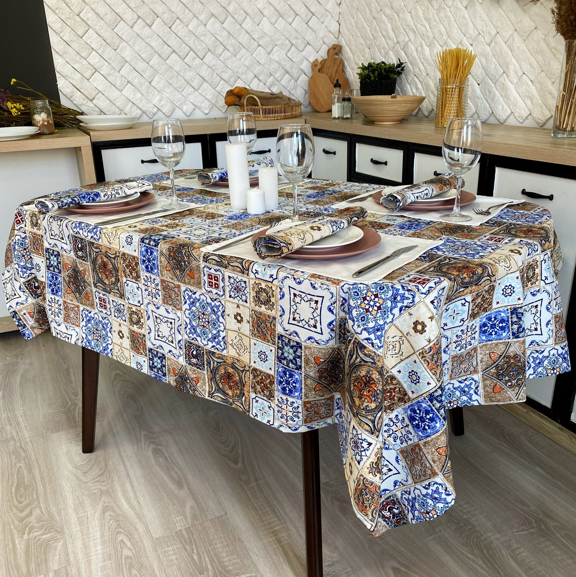 Скатерть Водоотталкивающая "Греческий кафель" 300х120 см
Скатерть Водоотталкивающая "Греческий кафель" 300х120 см