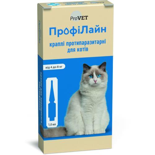 Капли на холку Профилайн для кошек 4-8кг 1 уп.(4 пипетки*1,0мл) (инсектоакарицид)
Капли на холку Профилайн для кошек 4-8кг 1 уп.(4 пипетки*1,0мл) (инсектоакарицид)
