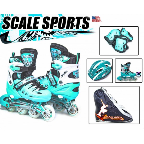 Роликовые Коньки Раздвижные с Комплектом Защиты SCALE SPORT MINT Размер 29-33 (SD-LF 905-3)
Роликовые Коньки Раздвижные с Комплектом Защиты SCALE SPORT MINT Размер 29-33 (SD-LF 905-3)