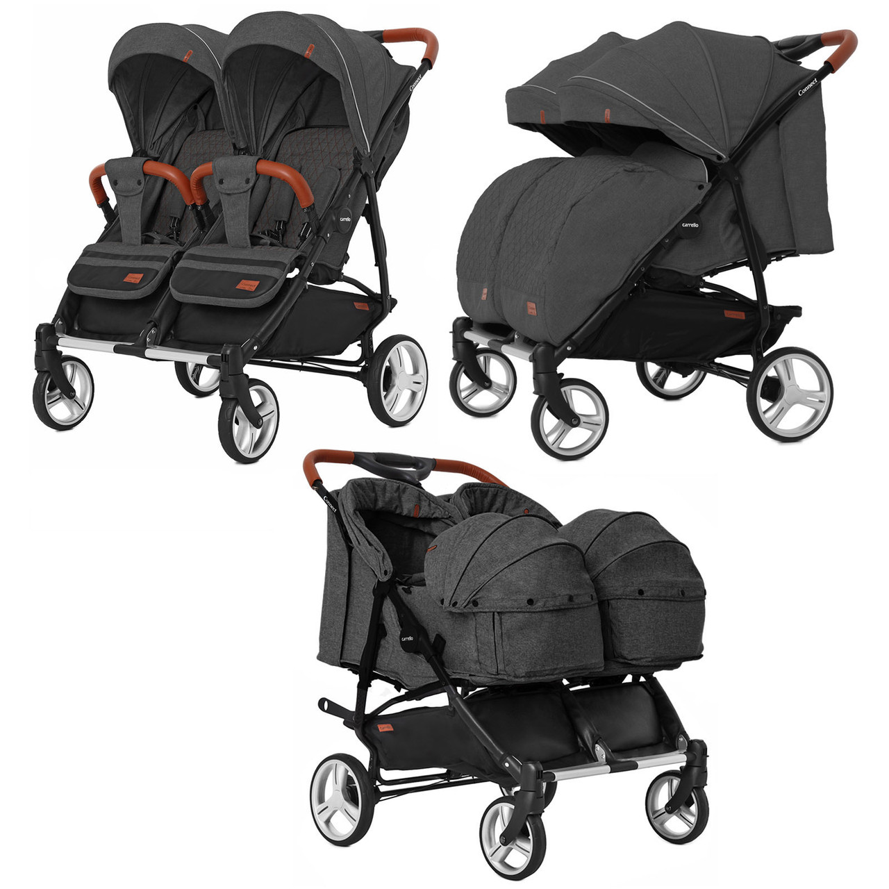 Коляска прогулочная CARRELLO Connect CRL-5502 Serious Black для двойни, c переноск +дождев MOQ
Коляска прогулочная CARRELLO Connect CRL-5502 Serious Black для двойни, c переноск +дождев MOQ