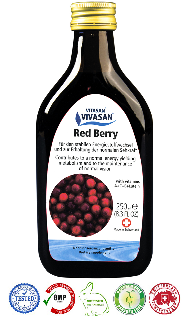 Натуральный швейцарский антиоксидантный Напиток Красная ягода/Red Berry с витаминами и лютеином VIVASAN Original 250 мл GMP Sertified Для зрения Not tested on animals
Натуральный швейцарский антиоксидантный Напиток Красная ягода/Red Berry с витаминами и лютеином VIVASAN Original 250 мл GMP Sertified Для зрения Not tested on animals