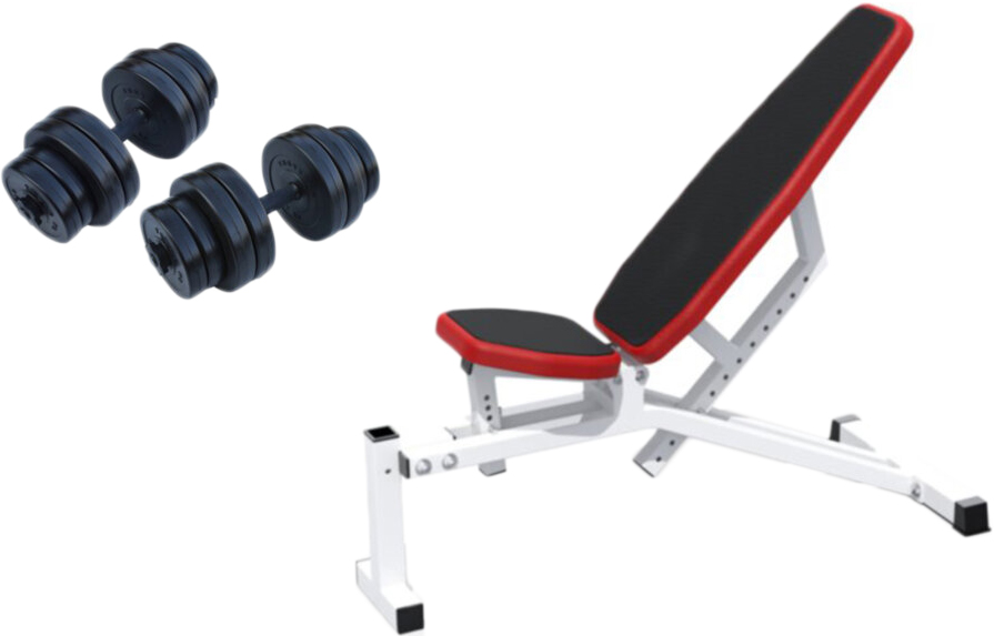 Скамья для жима регулируемая RN-Sport 3090 + гантели наборные 2 х 16 кг с ABS покрытием (Uni16b)
Скамья для жима регулируемая RN-Sport 3090 + гантели наборные 2 х 16 кг с ABS покрытием (Uni16b)