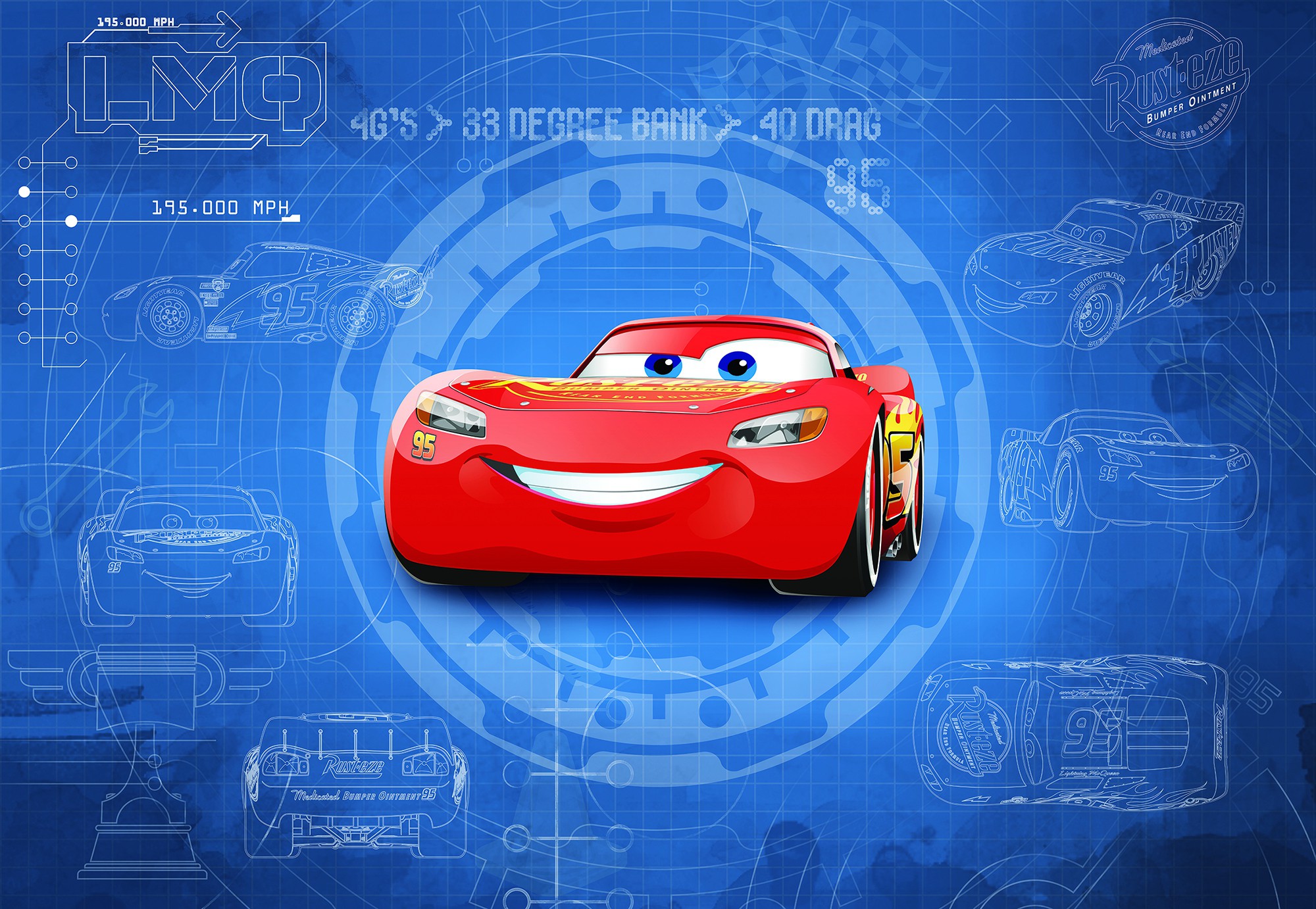 Фотообои бумажные Komar Cars3 Blueprint (Тачки 3Д план) 368х254 см 8 сегментов (8-488)
Фотообои бумажные Komar Cars3 Blueprint (Тачки 3Д план) 368х254 см 8 сегментов (8-488)