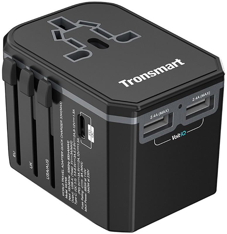 Сетевое зарядное устройство Tronsmart WCP05 33W Universal Travel Adapter Black #I/S
Сетевое зарядное устройство Tronsmart WCP05 33W Universal Travel Adapter Black #I/S