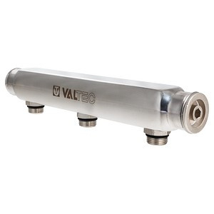 Коллектор распределительный Valtec DN 1" (5 x 1/2") из нержавеющей стали (VTc.510.SS.060405)
Коллектор распределительный Valtec DN 1" (5 x 1/2") из нержавеющей стали (VTc.510.SS.060405)