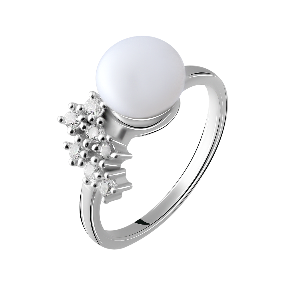 Срібна каблучка 925 проби 2,68 гр. з білою перлиною з о.Таїті "Maruata Pearls" та білими топазами 2,65 карат Valentine розмір 18.0
Срібна каблучка 925 проби 2,68 гр. з білою перлиною з о.Таїті "Maruata Pearls" та білими топазами 2,65 карат Valentine розмір 18.0