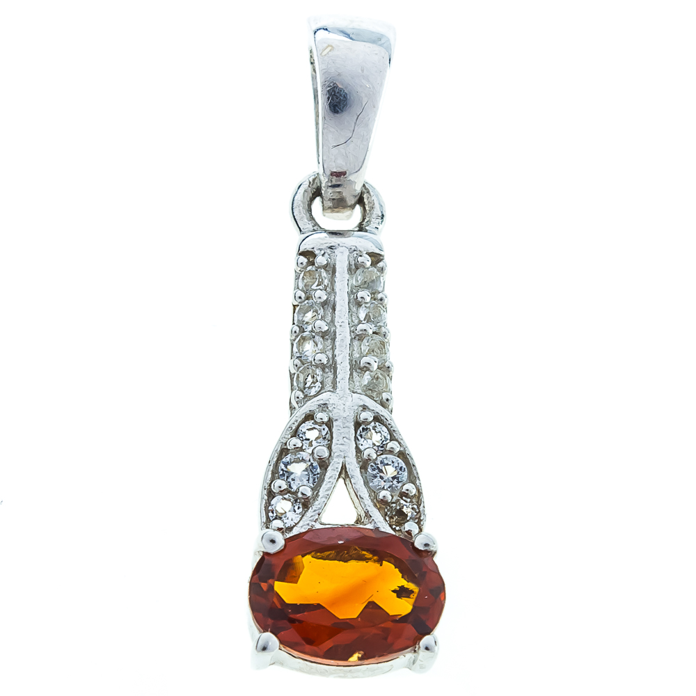 Срібна підвіска 925 проби 1,68 гр. з мадейра цитрином з Мадагаскару та білими топазами 0,75 карат BoutiqueTV
Срібна підвіска 925 проби 1,68 гр. з мадейра цитрином з Мадагаскару та білими топазами 0,75 карат BoutiqueTV