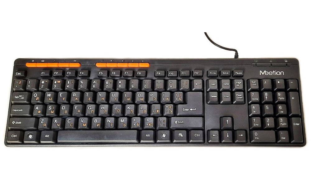 Клавиатура проводная Meetion USB Multimedia Keyboard K600M RU EN Черная (gr_014841)
Клавиатура проводная Meetion USB Multimedia Keyboard K600M RU EN Черная (gr_014841)