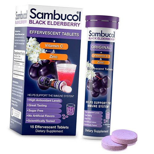 Бузина с Витамином С и Цинком, Black Elderberry Effervescent Tab, Sambucol 15таб (71513004)
Бузина с Витамином С и Цинком, Black Elderberry Effervescent Tab, Sambucol 15таб (71513004)