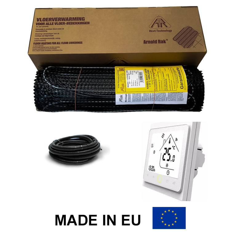 Arnold Rak двухжильный нагревательный мат FH-EC 2340 вт 13,0 м2 + программируемый терморегулятор Castle WIFI
Arnold Rak двухжильный нагревательный мат FH-EC 2340 вт 13,0 м2 + программируемый терморегулятор Castle WIFI
