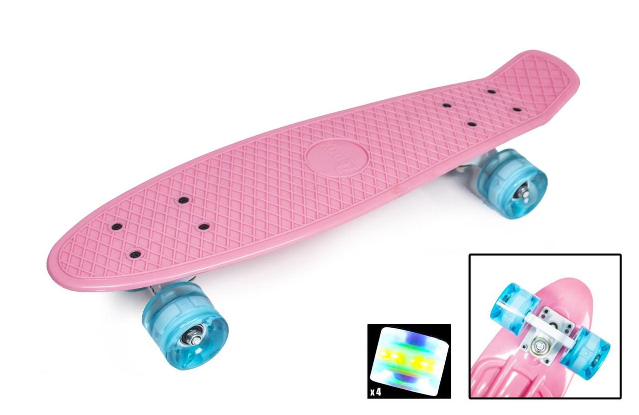 Скейтборд "Penny Board Pastel Series", Нежно-розовый цвет, усиленный пластик, cветящиеся колеса
Скейтборд "Penny Board Pastel Series", Нежно-розовый цвет, усиленный пластик, cветящиеся колеса