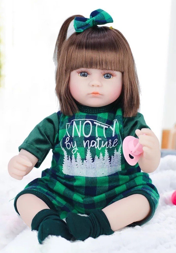 Реалистичная кукла Reborn Baby Doll , рост 42см с 3D глазами голубого цвета, костюм "Клетка зеленая" , D2708
Реалистичная кукла Reborn Baby Doll , рост 42см с 3D глазами голубого цвета, костюм "Клетка зеленая" , D2708