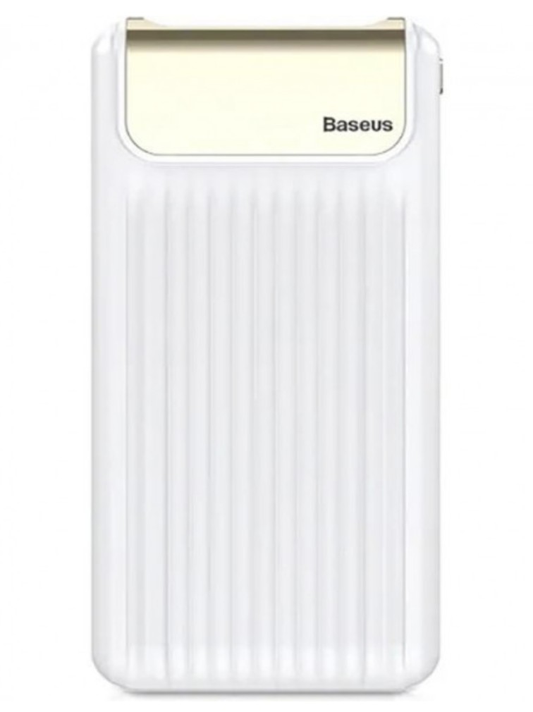 Внешний аккумулятор Baseus Thin QC3.0 M+T Daul input Digital display Power bank 10000mAh White
Внешний аккумулятор Baseus Thin QC3.0 M+T Daul input Digital display Power bank 10000mAh White