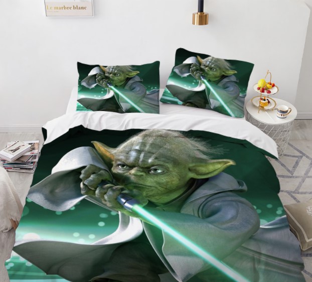 Комплект постельного белья из трех частей с 3D рисунком Yoda Master Йода Майстер №18
Комплект постельного белья из трех частей с 3D рисунком Yoda Master Йода Майстер №18