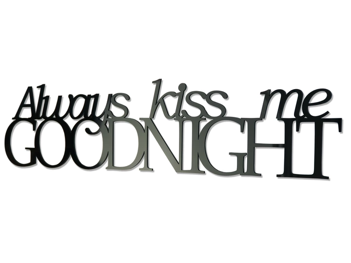 Декоративная акриловая 3D наклейка ALWAYS KISS ME GOODNIGHT FLEXISTYLE интерьерная глянцевая
Декоративная акриловая 3D наклейка ALWAYS KISS ME GOODNIGHT FLEXISTYLE интерьерная глянцевая