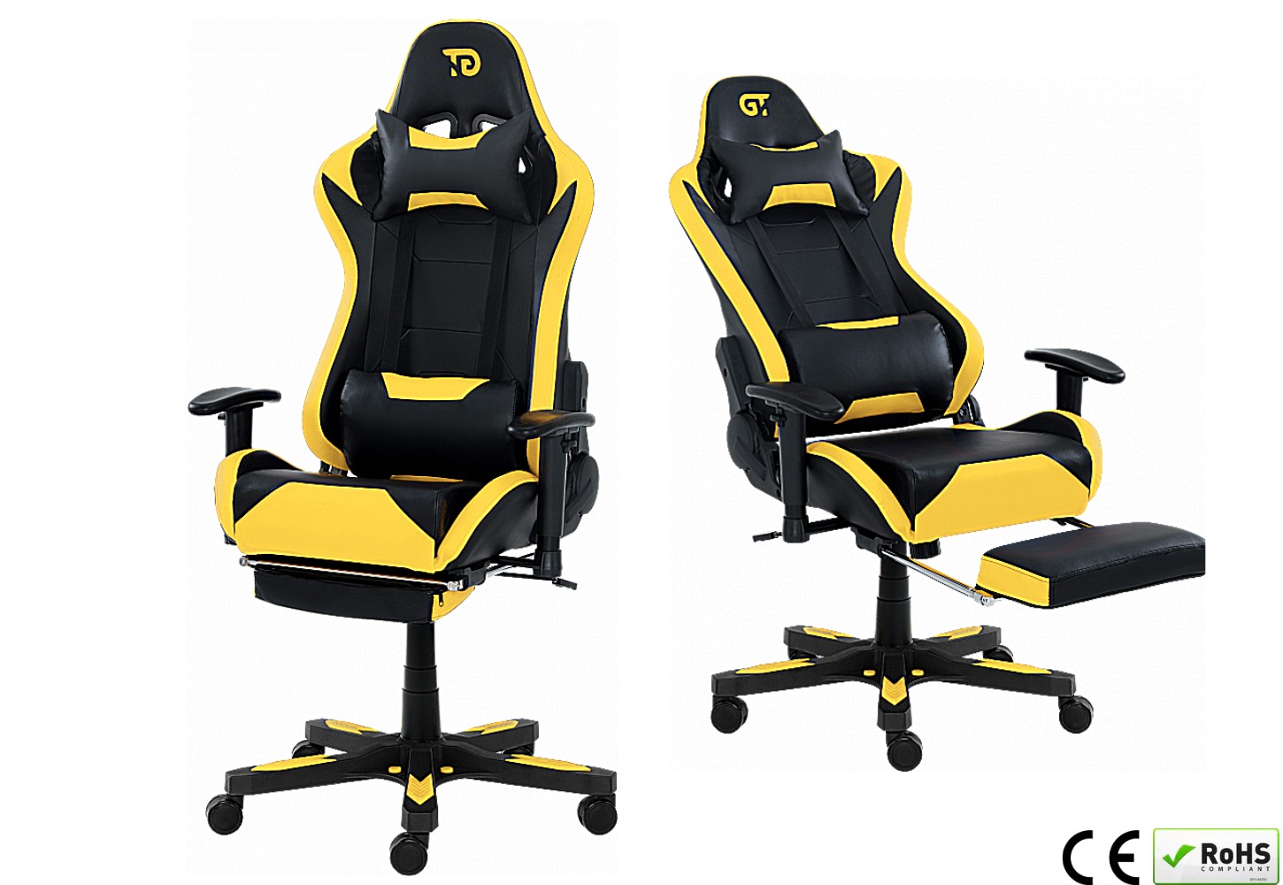 Компьютерное Игровое Кресло Геймерское с Подножкой для Геймера GT Racer X-2535-F Черное / Желтое 
Компьютерное Игровое Кресло Геймерское с Подножкой для Геймера GT Racer X-2535-F Черное / Желтое