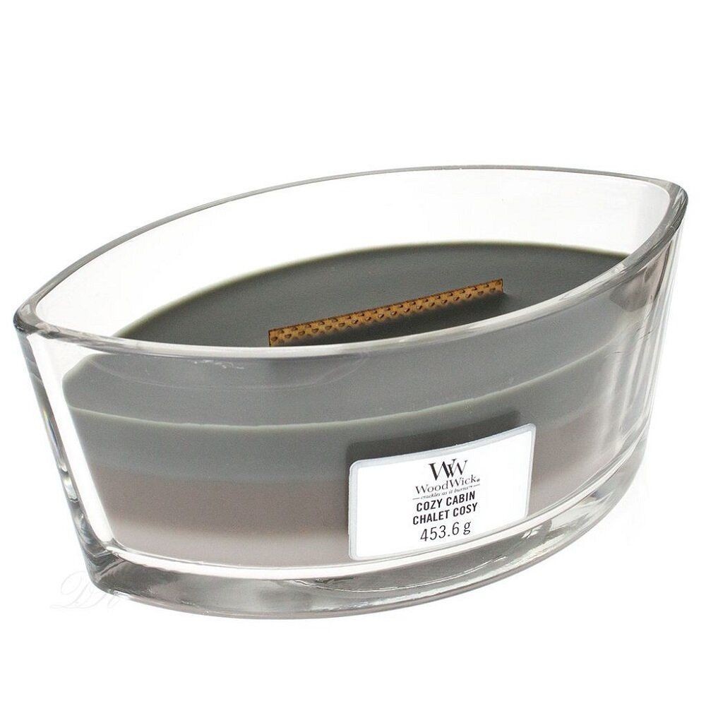 Ароматическая свеча Woodwick с трехслойным ароматом Ellipse Trilogy Cosy Cabin 453 г
Ароматическая свеча Woodwick с трехслойным ароматом Ellipse Trilogy Cosy Cabin 453 г