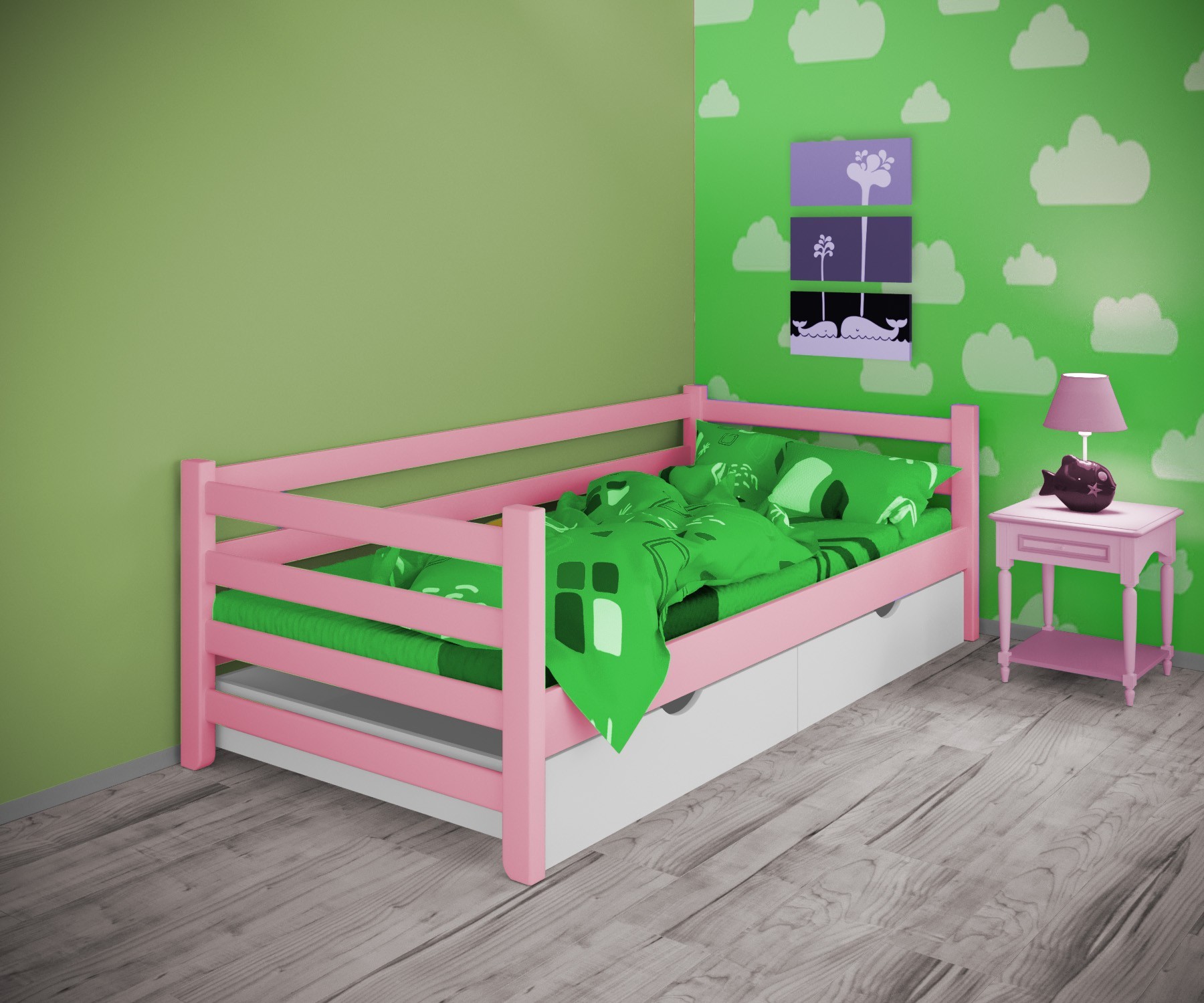 Кровать односпальная тахта RainbowDream Томас 80х190 см розовый массив ольхи, с ящиками
Кровать односпальная тахта RainbowDream Томас 80х190 см розовый массив ольхи, с ящиками