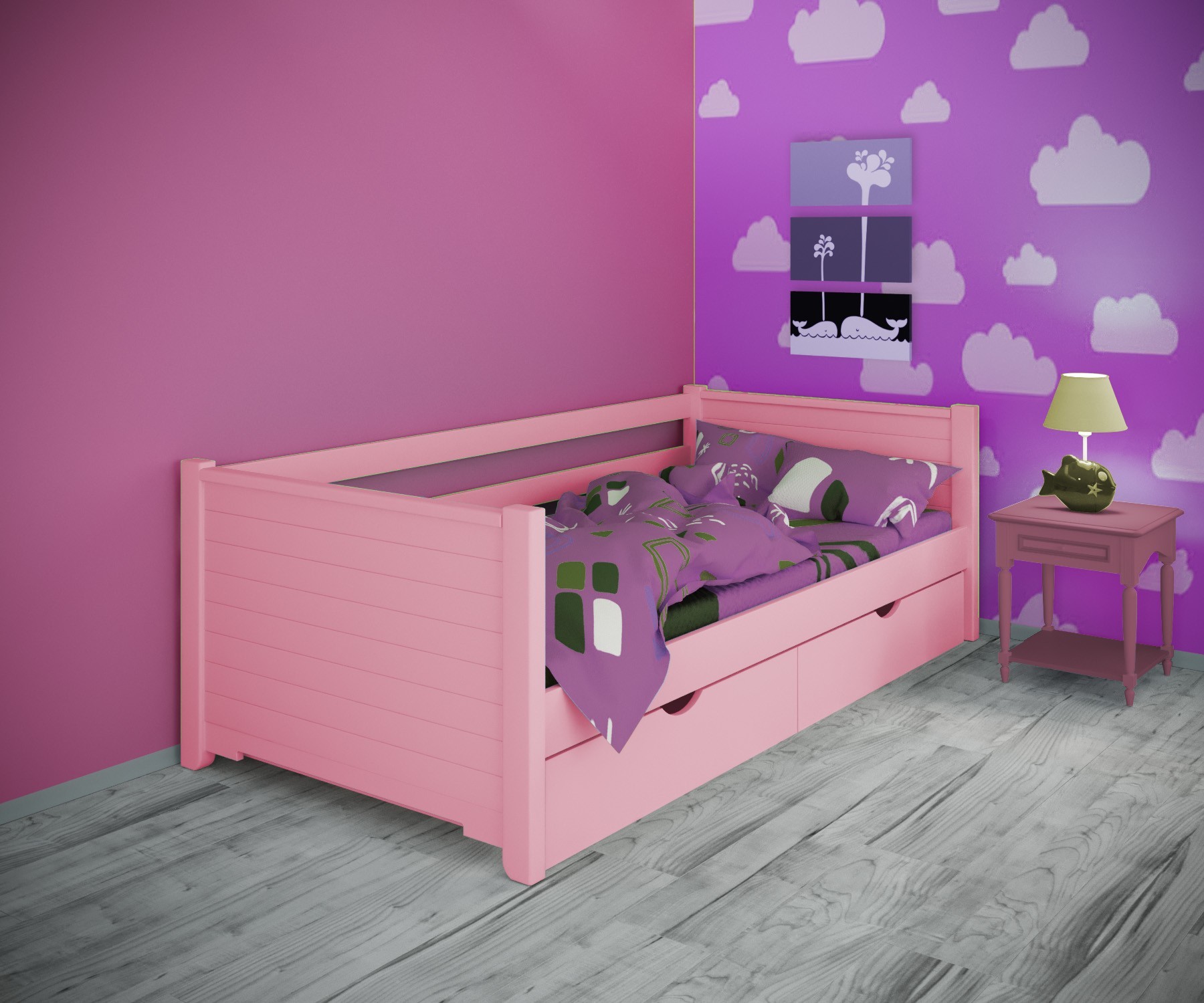 Кровать односпальная тахта RainbowDream Фиронни 80х190 см розовый массив ольхи, с ящиками
Кровать односпальная тахта RainbowDream Фиронни 80х190 см розовый массив ольхи, с ящиками