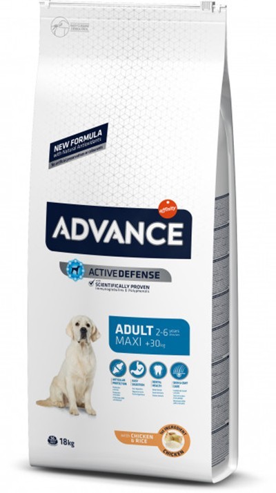 Сухий корм для дорослих собак великих порід Advance Dog Maxi Adult з куркою та рисом 18 кг (8410650221588)
Сухий корм для дорослих собак великих порід Advance Dog Maxi Adult з куркою та рисом 18 кг (8410650221588)