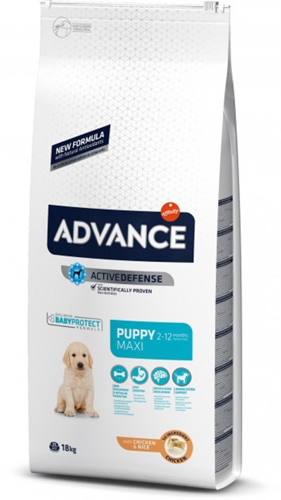 Сухий корм для цуценят великих порід Advance Dog Maxi Puppy з куркою та рисом 18 кг (8410650221526)
Сухий корм для цуценят великих порід Advance Dog Maxi Puppy з куркою та рисом 18 кг (8410650221526)