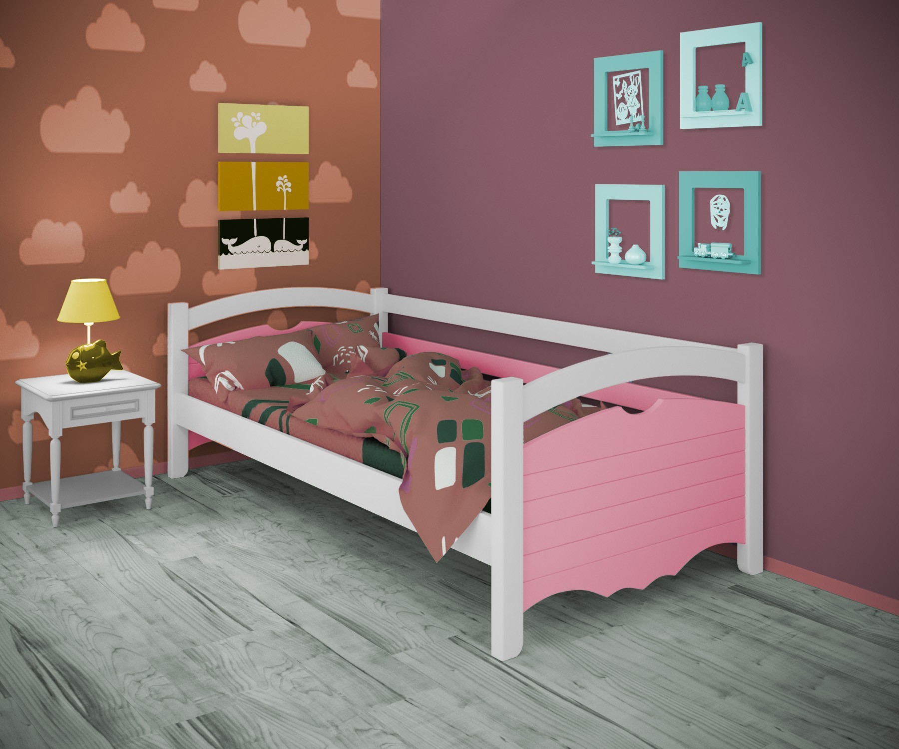 Кровать односпальная тахта RainbowDream Фирина 90х190 см бело-розовый массив ольхи, без ящиков
Кровать односпальная тахта RainbowDream Фирина 90х190 см бело-розовый массив ольхи, без ящиков