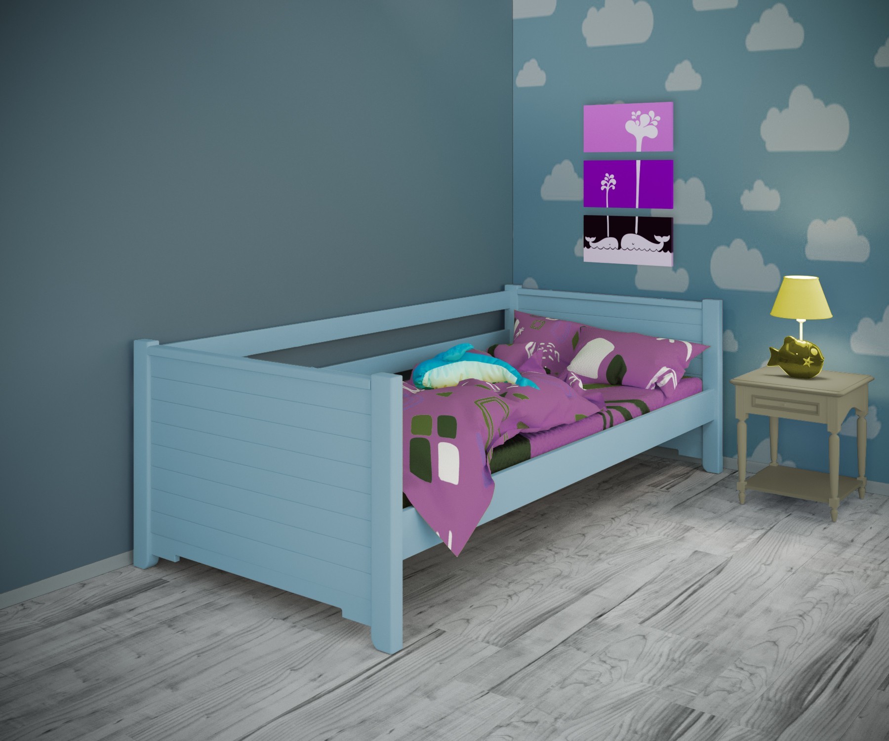 Кровать односпальная тахта RainbowDream Фиронни 90х190 см голубой массив ольхи, без ящиков
Кровать односпальная тахта RainbowDream Фиронни 90х190 см голубой массив ольхи, без ящиков